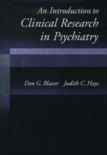 Book An Introduction to Clinical Research in Psychiatry (Oxford Psychiatry Series) free