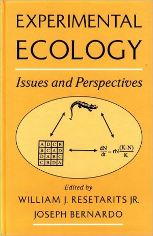 Book Experimental Ecology: Issues and Perspectives free