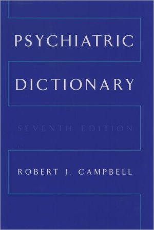 Book Psychiatric Dictionary (CAMPBELL'S PSYCHIATRIC DICTIONARY) free