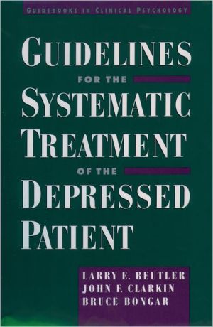 Book Guidelines for the Systematic Treatment of the Depressed Patient (Guidebooks in Clinical Psychology) free