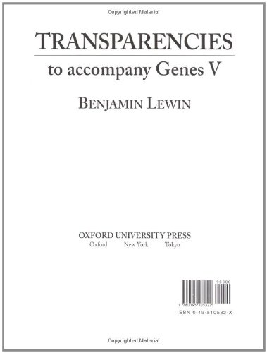 Book Transparencies to Accompany Genes V free