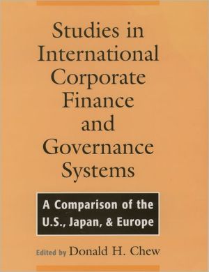 Book Studies in International Corporate Finance and Governance Systems: A Comparison of the U.S., Japan, and Europe free