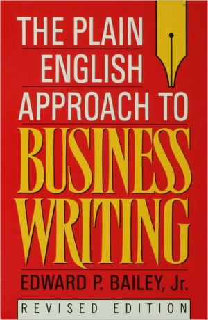 Book The Plain English Approach to Business Writing free