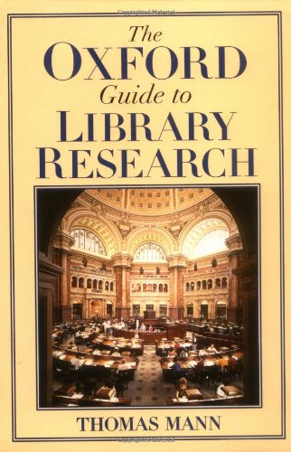 Book The Oxford Guide to Library Research free