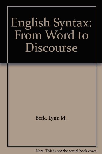 Book English Syntax: From Word to Discourse free