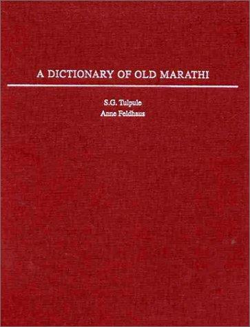 Book A Dictionary of Old Marathi (South Asia Research) free