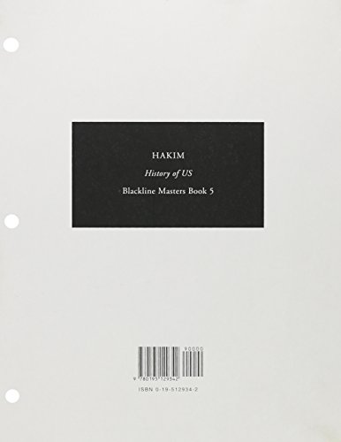 Book A History Of The Us: Blackline Masters, Bk. 5 free