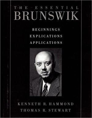Book The Essential Brunswik: Beginnings, Explications, Applications free