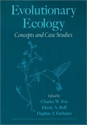 Book Evolutionary Ecology: Concepts and Case Studies free