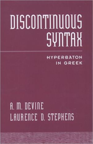 Book Discontinuous Syntax: Hyperbaton in Greek free