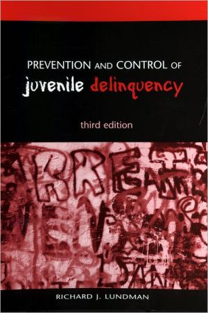 Book Prevention and Control of Juvenile Delinquency free