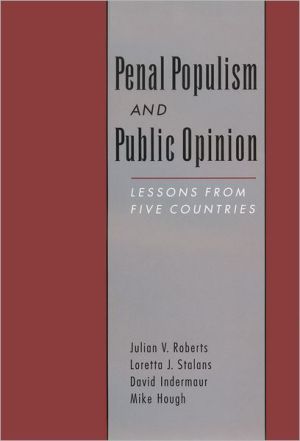Book Penal Populism and Public Opinion: Lessons from Five Countries (Studies in Crime and Public Policy) free