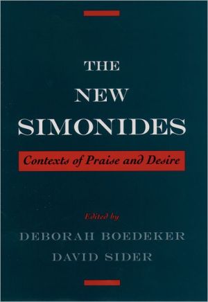 Book The New Simonides: Contexts of Praise and Desire free