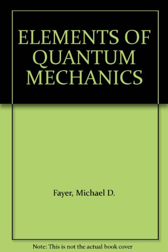 Book Solutions Manual for Elements of Quantum Mechanics free