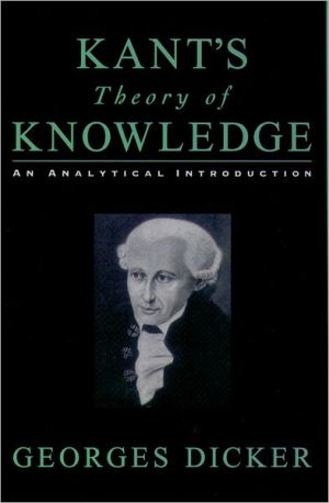 Book Kant's Theory Of Knowledge: An Analytical Introduction free