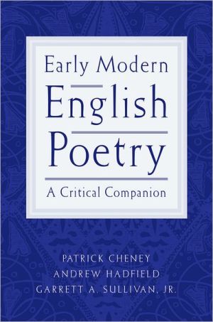 Book Early Modern English Poetry: A Critical Companion free