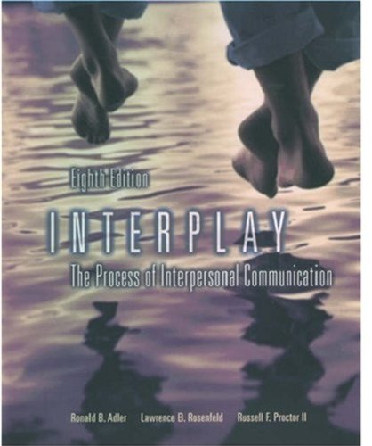 Book Interplay: The Process of Interpersonal Communication free