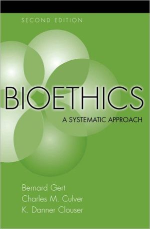 Book Bioethics: A Systematic Approach free