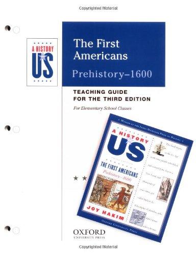 Book The First Americans: Elementary Grades Teaching Guide A History Of Us Book 1 free
