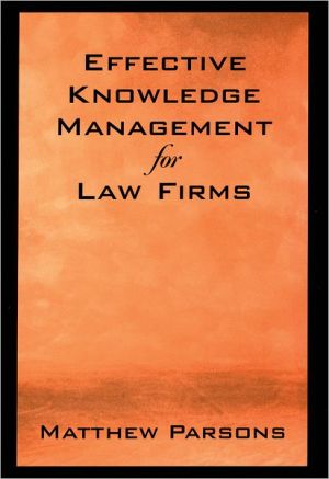 Book Effective Knowledge Management for Law Firms free