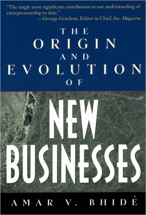 Book The Origin and Evolution of New Businesses free