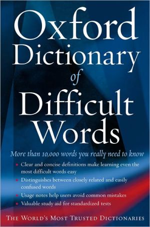 Book The Oxford Dictionary of Difficult Words free