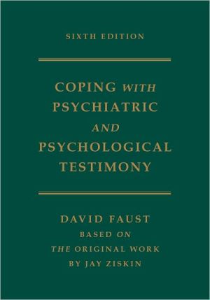 Book Coping with Psychiatric and Psychological Testimony free