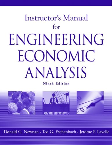 Book Instructor's Manual for Engineering Economic Analysis, 9th Ed. free