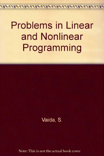 Book Problems In Linear And Non-linear Programming free