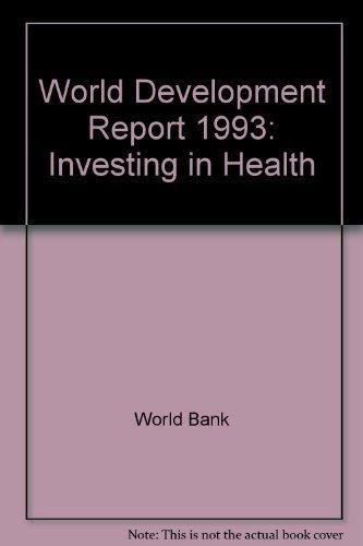 Book World Development Report 1993: Investing in Health (World Bank Development Report) free