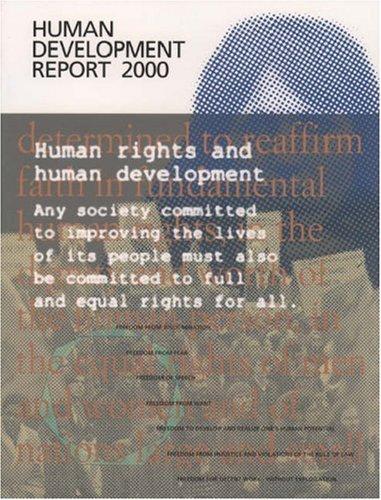Book Human Development Report 2000: Human Rights and Human Development (Human Development Report, 2000 (Cloth)) free