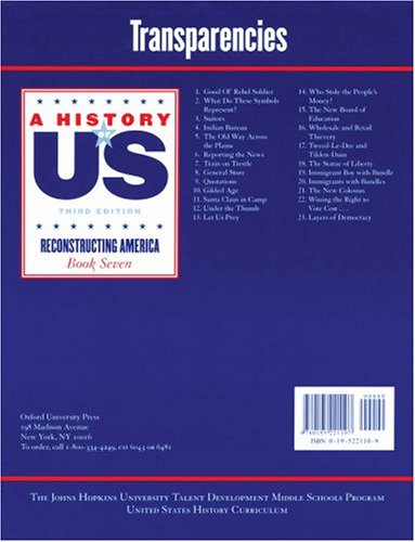Book Johns Hopkins University Color Transparencies For Book 7 Hofus (a History Of Us) free