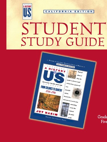 Book A History Of Us: Student Study Guide For Book 3: From Colonies To Country, Grade 5, California Edition free