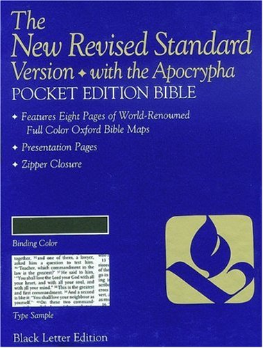 Book Holy Bible: New Revised Standard Version With Apocrypha, Black, Bonded Leather, Anglicized Text, Zipper Closure free