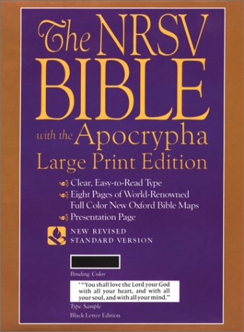 Book The New Revised Standard Version Bible, Large Print Edition free