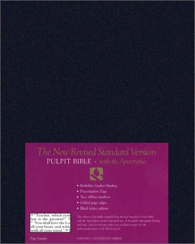 Book The New Revised Standard Version Pulpit Bible With Apocrypha free