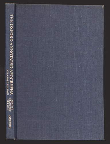 Book Oxford Annotated Apocrypha: Revised Standard Version free