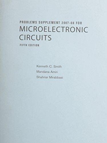 Book Problems Supplement 2007-08 for Microelectronic Circuits, Fifth Edition free