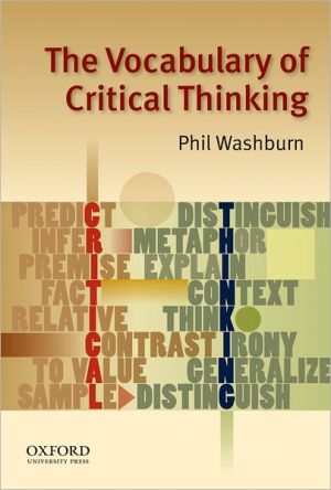 Book The Vocabulary of Critical Thinking free