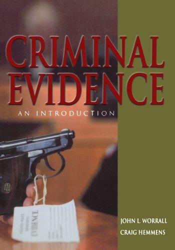 Book Criminal Evidence: An Introduction free