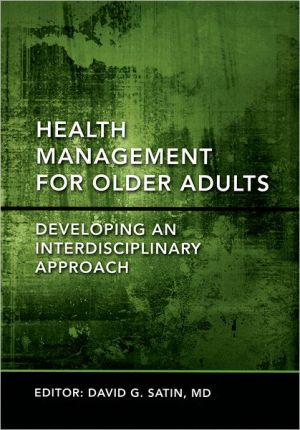 Book Health Management for Older Adults Developing an Interdisciplinary Approach free