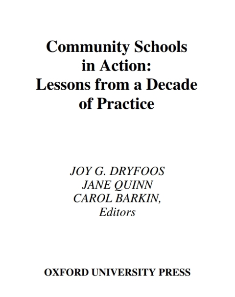 Book Community Schools in Action: Lessons from a Decade of Practice free