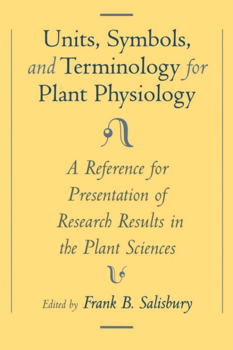 Book Units, Symbols, and Terminology for Plant Physiology free