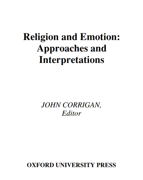 Book Religion and Emotion: Approaches and Interpretations free