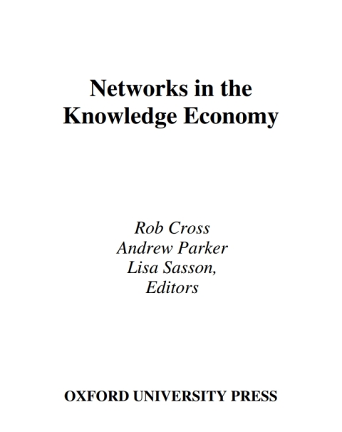 Book Networks in the Knowledge Economy free