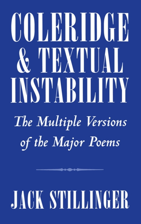 Book Coleridge and Textual Instability free