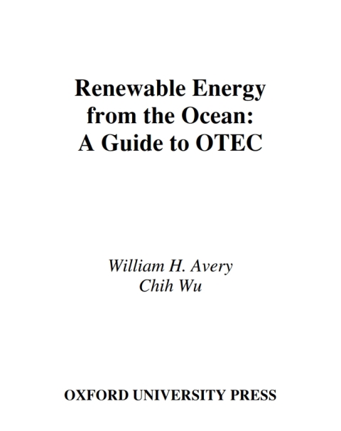 Book Renewable Energy From the Ocean free