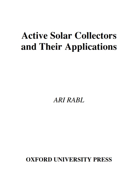 Book Active Solar Collectors and Their Applications free