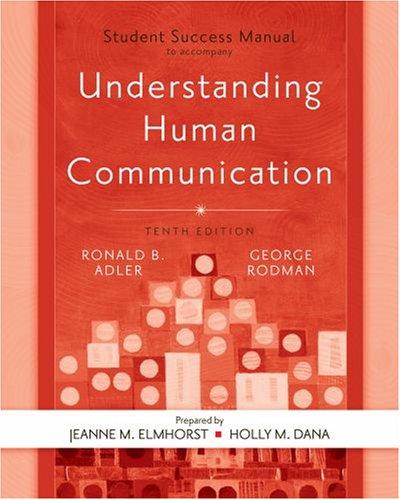 Book Student Success Manual to accompany Understanding Human Communication, 10th free
