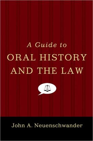 Book A Guide to Oral History and the Law (Oxford Oral History Series) free